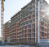 Ход строительства дома 5 в ЖК Брусника в Академическом -