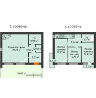 3 комнатный таунхаус 115 м² в КП Панорама, дом Гангутская, 5 (таунхаусы 115м2) - планировка