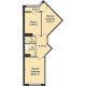 2 комнатная квартира 66,3 м² в ЖК Сердце, дом 1 - планировка