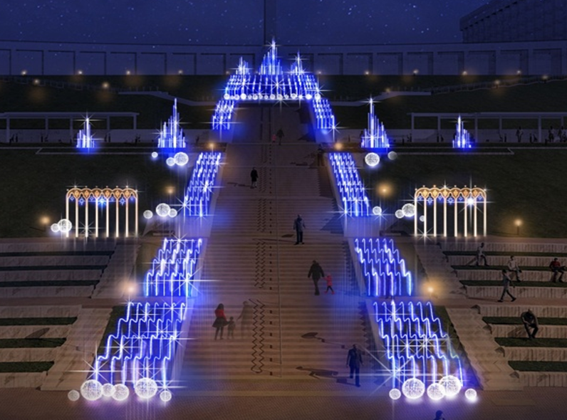 Самару к Новому году украсят светодинамическим фонтаном длиной в 200 метров