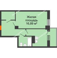 1 комнатная квартира 44,3 м² в ЖК Сокол Градъ, дом Литер 1 - планировка