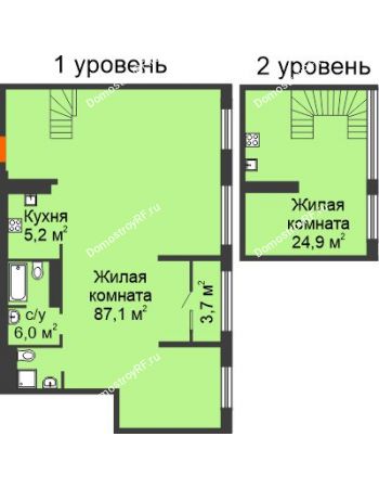 Студия 172,3 м² в Микрорайон Видный	, дом ГП-22