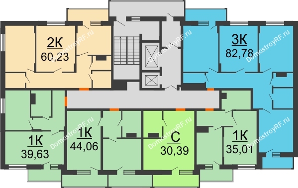 Планировка 2 этажа в доме 3 секция в ЖК Политехнический