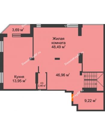 4 комнатная квартира 238,81 м² в ЖК Континент, дом № 16