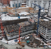 Ход строительства дома 3, секция 1-4 в ЖК Беринг -