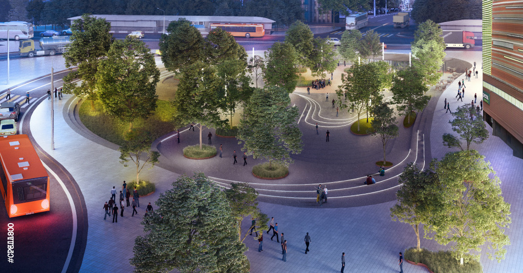 Углубленный террасированный парк создадут на площади Лядова - фото 1