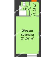 Апартаменты-студия 28,27 м², Апарт-Отель Гордеевка - планировка