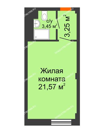 Студия 28,27 м² - Апарт-Отель Гордеевка