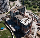 Ход строительства дома 3, секция 1-4 в ЖК Беринг -