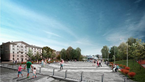Концепция благоустройства площади Буревестника в Нижнем Новгороде