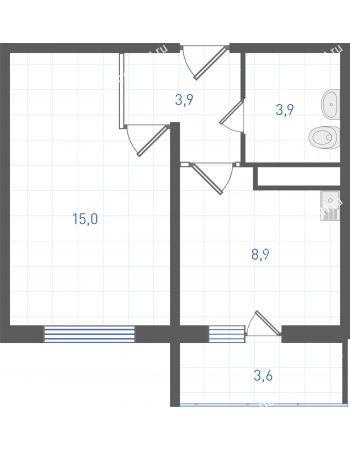 1 комнатная квартира 33 м² в ЖК Левенцовка парк, дом Корпус 8-12.1