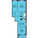 3 комнатная квартира 97,3 м² в ЖК Сокол на Оганова, дом Литер 6 - планировка