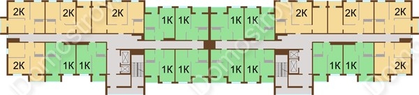 Планировка 10 этажа в доме № 15 в ЖК ЮГ
