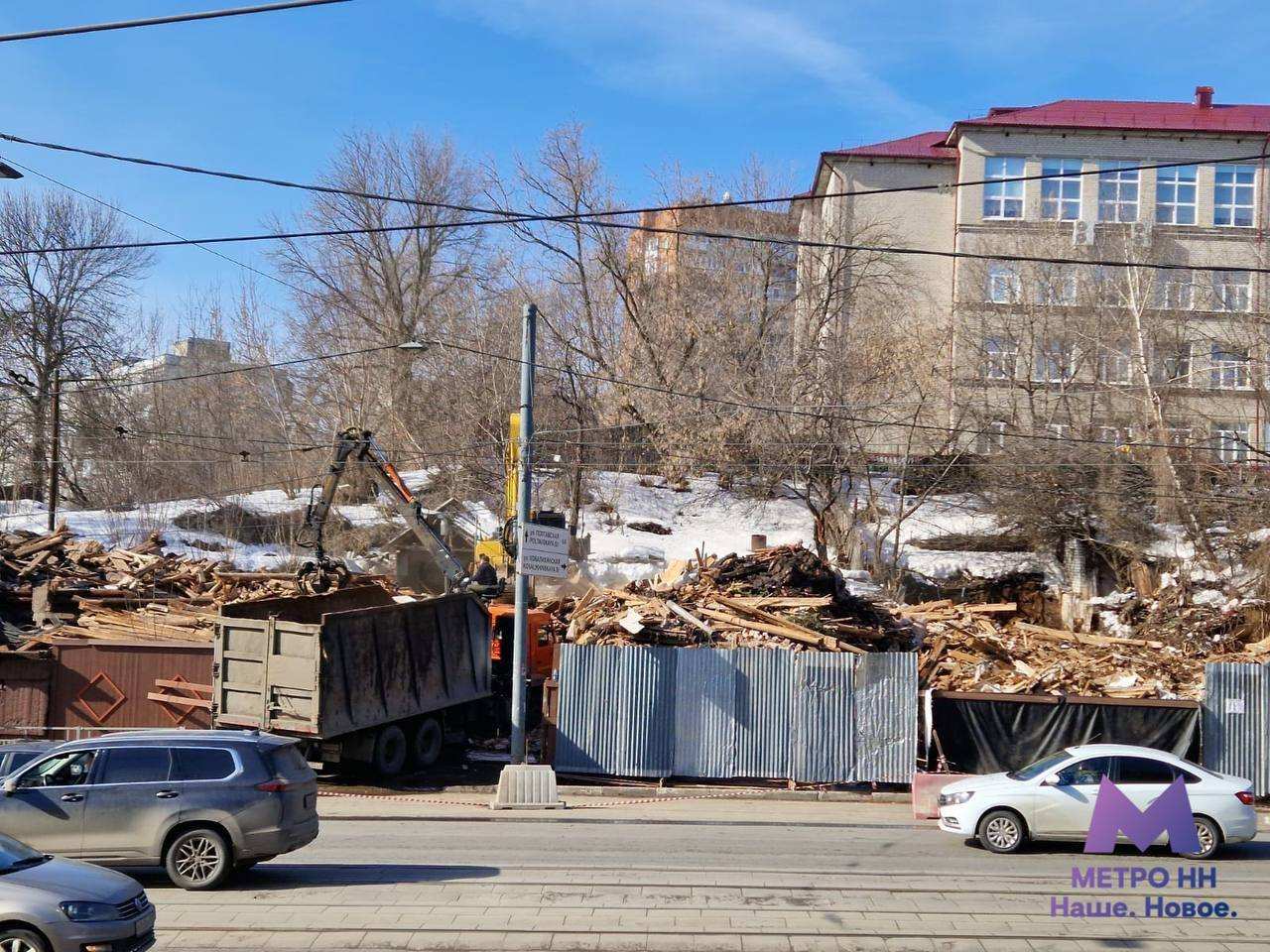 Появились фото сноса домов у стройплощадки метро Сенная в Нижнем Новгороде - фото 1