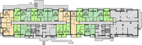 ЖК Zапад (Запад) - планировка 1 этажа