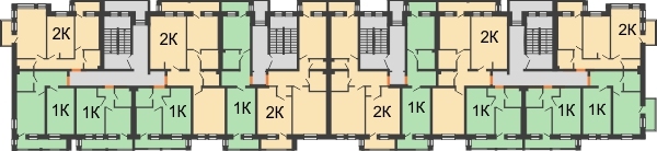 Планировка 3 этажа в доме Блок 2, 3 в ЖК Ярд