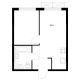 1 комнатная квартира 32,5 м² в ЖК Савин парк, дом корпус 8 - планировка