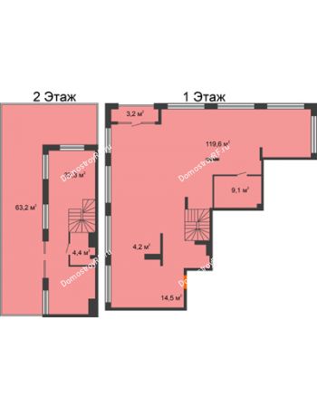 4 комнатная квартира 259,71 м² в Квартал 1А Первомайская, дом №3