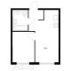 1 комнатная квартира 32,6 м² в ЖК Савин парк, дом корпус 8 - планировка