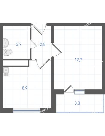 1 комнатная квартира 29,8 м² в ЖК Левенцовка парк, дом Корпус 8-12.2