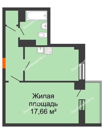 1 комнатная квартира 39,7 м² в ЖК Сокол Градъ, дом Литер 1 (8)
