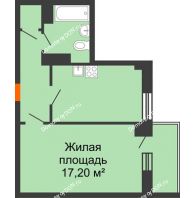 1 комнатная квартира 39,91 м² в ЖК Сокол Градъ, дом Литер 1 - планировка