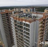 Ход строительства дома 2 в ЖК Лесопарковый -