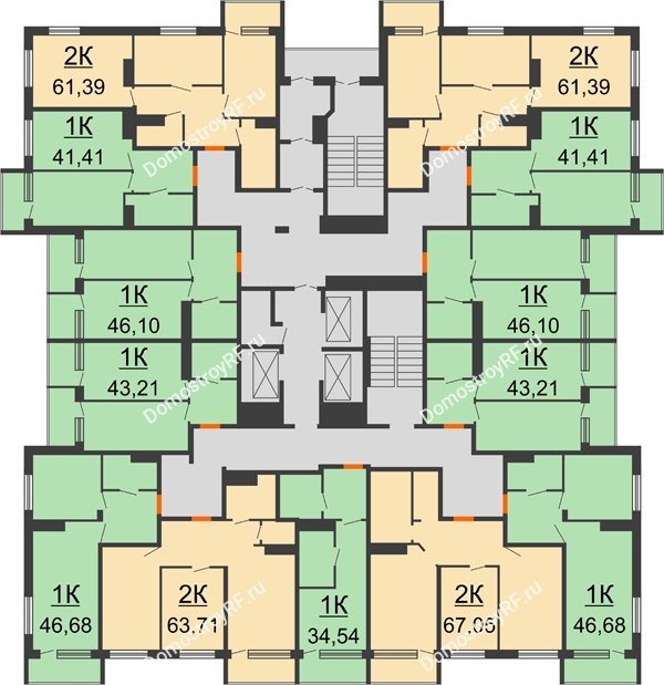 ЖК Горизонт - планировка 2 этажа