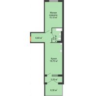 1 комнатная квартира 54,6 м² в ЖК Ожогино, дом ГП-6 - планировка