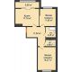 2 комнатная квартира 68,2 м² в ЖК Сердце, дом 1 - планировка