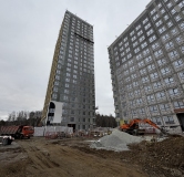 Ход строительства дома 1 в ЖК Разум в Академическом -