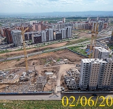 Ход строительства дома 12б в Микрорайон Нанжуль-Солнечный -