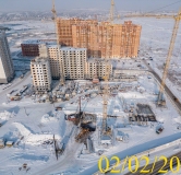 Ход строительства дома 12б в Микрорайон Нанжуль-Солнечный -