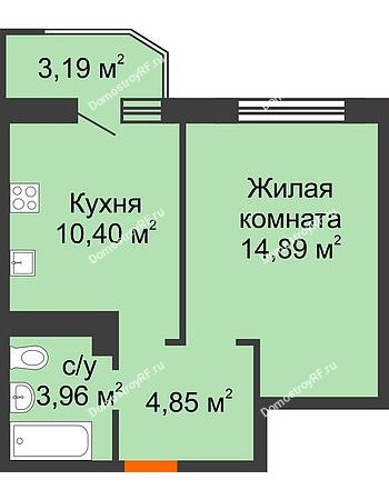 1 комнатная квартира 35,7 м² в ЖК Губернский, дом Литер 29