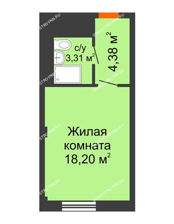 Студия 25,89 м² - Апарт-Отель Гордеевка