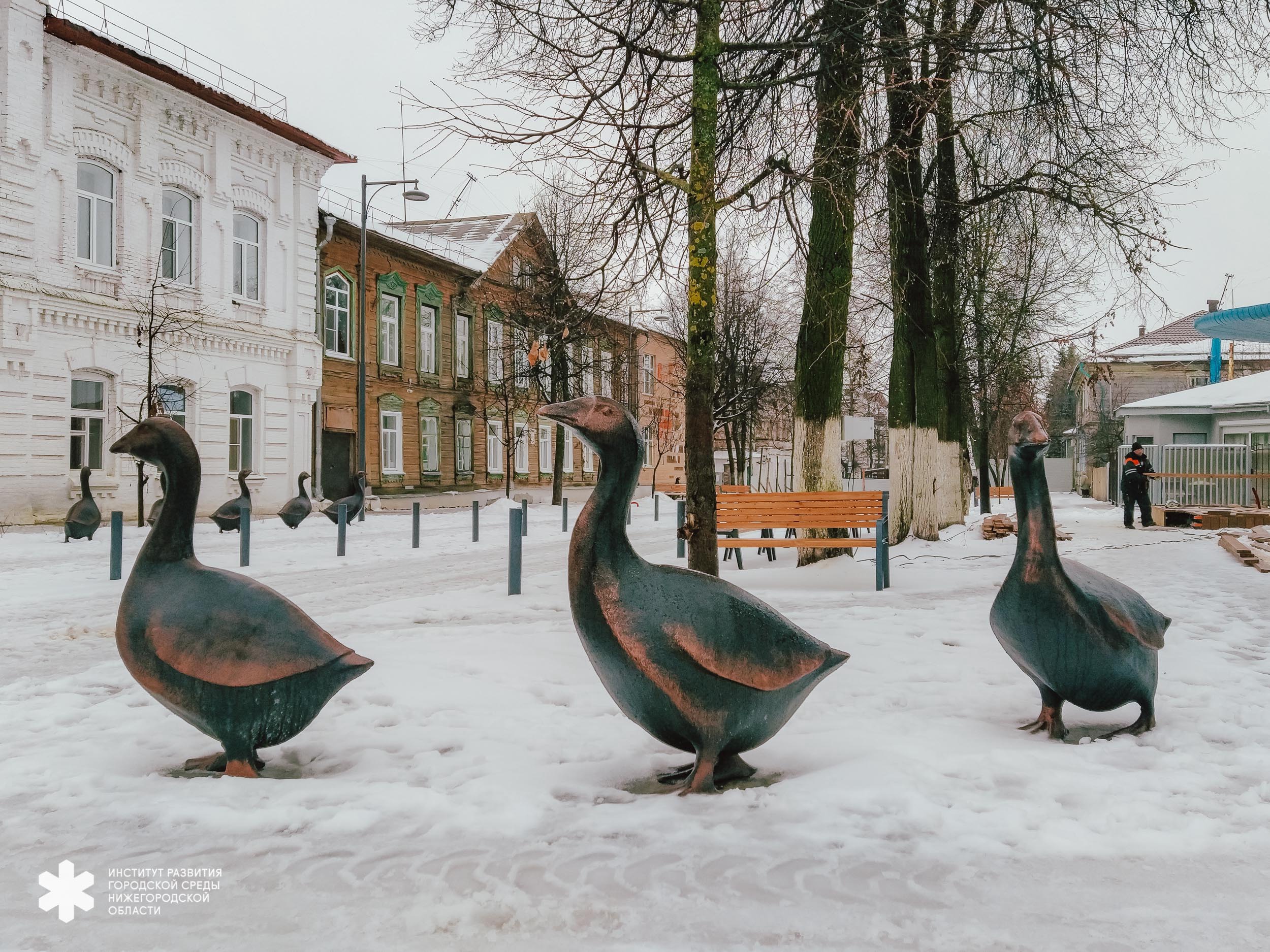 Благоустройство Литературного перекрестка завершается в Арзамасе в декабре  2021